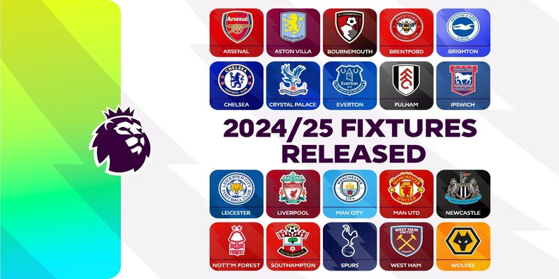 Premier League có sự tham gia thi đấu của 20 đội bóng